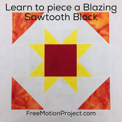 Patchwork Blazing Sawtooth Quilt Block
